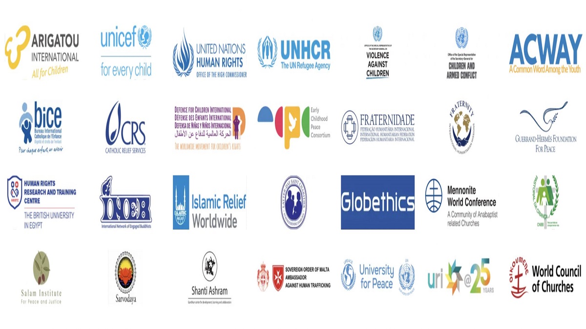 international day of peace. partner logos.