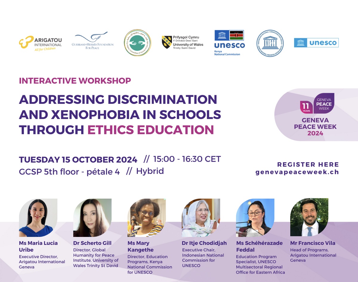 interactive workshop in ethics education at Geneva peace week