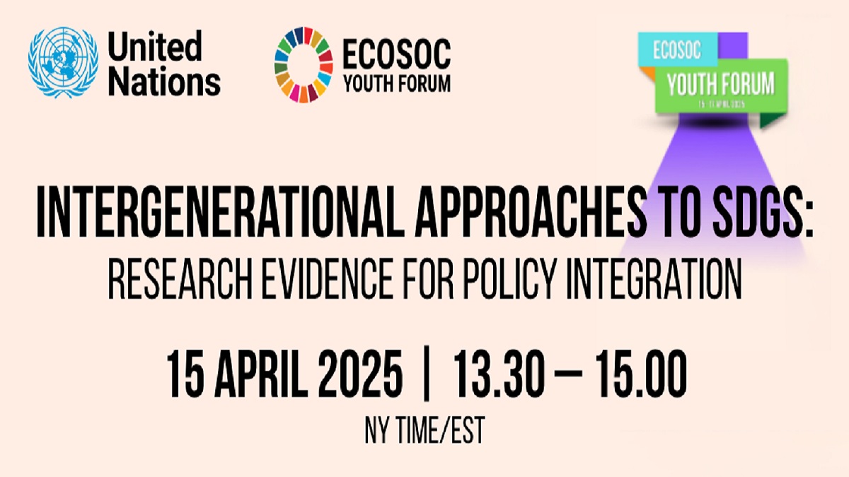 ecosoc youth forum. intergenerational approach to sdgs